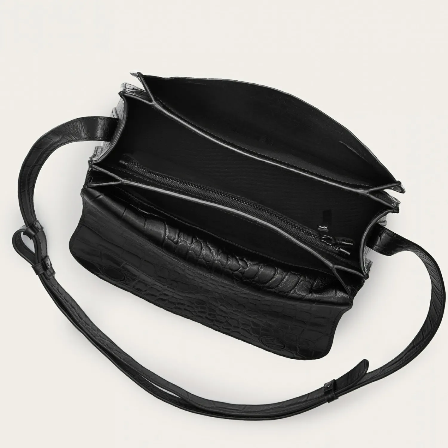 Listonoszki-Balagan Doar Torebka M, Czarny Wzor Krokodyla