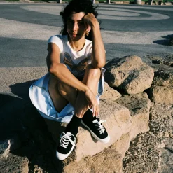 Sneakersy-Balagan Novesta Star Master Sneakersy Damskie Vegan, Czarne Na Bialym