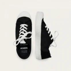 Sneakersy-Balagan Novesta Star Master Sneakersy Damskie Vegan, Czarne Na Bialym