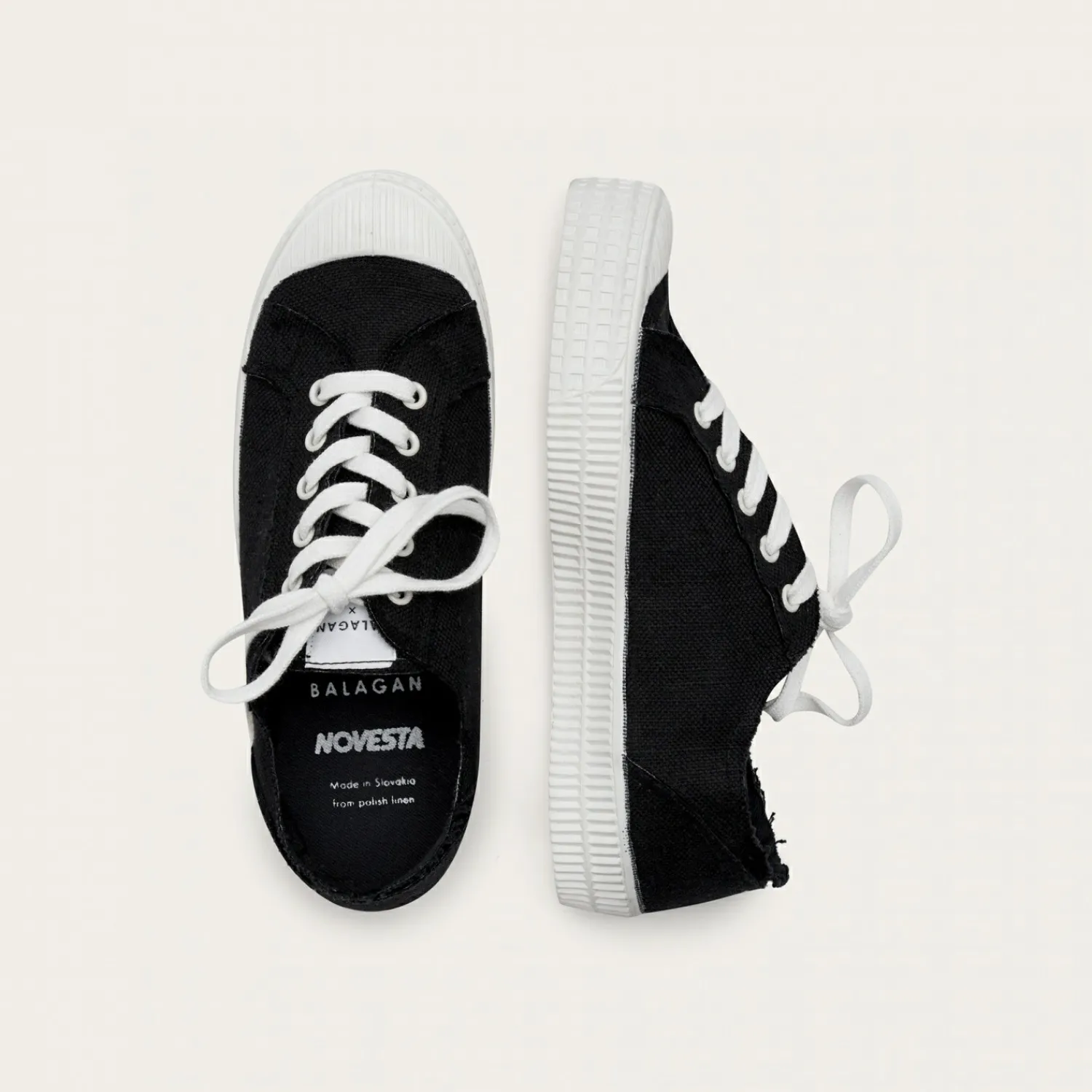 Sneakersy-Balagan Novesta Star Master Sneakersy Damskie Vegan, Czarne Na Bialym